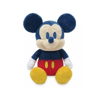 Disney Parks Weighted Emotional Support Blue Mickey Mouse Plush Doll Toy 14” NWT